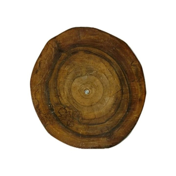 Vintage Hand Carved Wooden Mushroom Stone Sculptures 1980s Folk Art - Picture 6 of 10